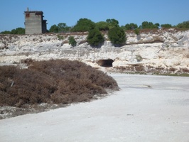 View of cave at Limestone quarry