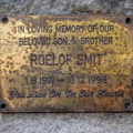 Dr Roelof Smit's memorial plaque in the forest