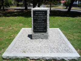 Closer view of the new commemorative stone