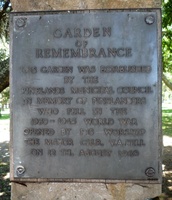 Plaque at entrance to park in Pinelands