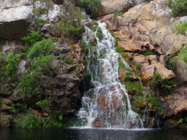 Closer view of the waterfall