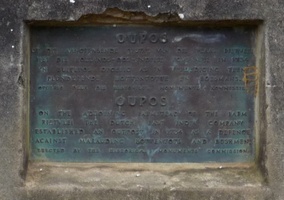 Plaque next to road to Barrydale