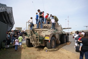 Rear view of Rooikat armoured vehicle