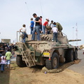 Rear view of Rooikat armoured vehicle