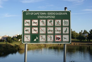 Sign at Sonstraal Dam, Durbanville, Cape Town
