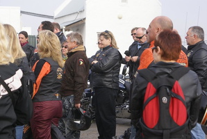 Briefing at first stop