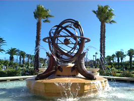 Fountain at entrance to Grand West Casino (Video)