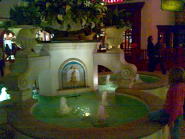 Fountain at food court at Grand West Casino (Video)