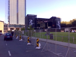 An outdoor stage at Jazz Festival - before the start