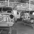 My father's Morris 1100 on the production line at Leyland