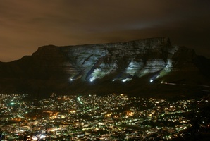 Table Mountain Floodlit, Cape Town