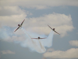 Harvard Aerobatics at Ysterplaat Airshow, Cape Town - A momement of breakaway