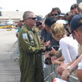 Last Flying Shackleton Mk3 in the World - Pilot Greeting Crowd