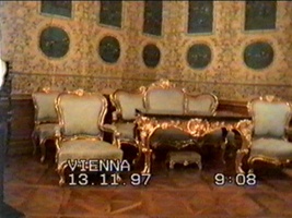 Gold leaf furniture at Schönbrunn Palace, Vienna