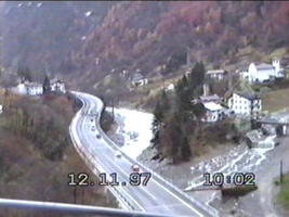 Highway through Italian Alps