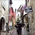 Narrow cobbled streets in St Paul's Village, France