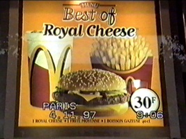 Price of MacDonald's Burger in Paris in 1997
