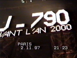 Eiffel Tower with count down to Year 2000