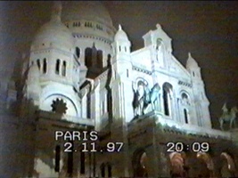 Another view of the spectacular flood lit church at Monte Marte, Paris