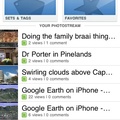 Flickr on the iPhone - list of my recent uploads