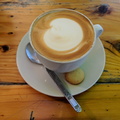 Cappuccino coffee at the tea rooms at Green Point Park