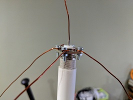 Closer view of the wire antenna