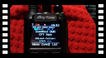 Anytone AT-D878UV radio listening to a DMR transmission on Talk Group 91 (Video)