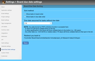 Kanboard - Board Date Sorting Options