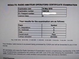 My Radio Amateur's Exam results