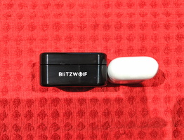 BlitzWorld Earbuds - Relative size to Airpods Case
