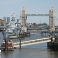 HMS Belfast in front of Tower Bridge
