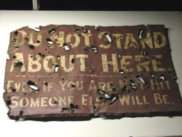 Imperial War Museum, London - Trench sign from WWI