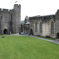 Inner Courtyard at Caerphilly Castle, Wales