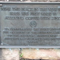 Plaque Commemorating Place where Brass was First Made in 1568