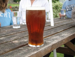Ice Cold Local Ale at Tintern Abbey, Wales