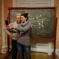 Chantel showing Albert Einstein how a cellphone works