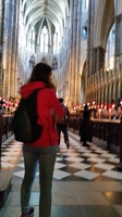 Chantel inside Westminster Abbey