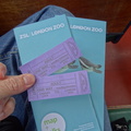 Our tickets for the boat ride and London Zoo