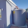 Plumbing connected to rain water tank