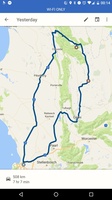 Google Map view of the route