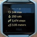 Fitbit Blaze walking results screen