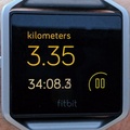 Fitbit Blaze exercise screen during a walk