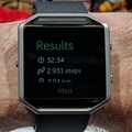 Fitbit Blaze results screen after exercise