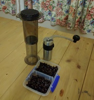 No compromise on good coffee.... the AeroPress and French Roast beans travelled with and a grinder to ensure maximum freshness and flavour
