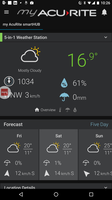 my Acurite smarthub mobile app for monitoring weather data remotely