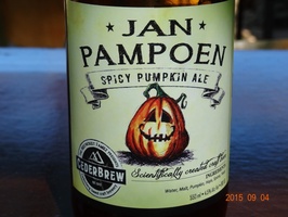 Closeup of the Jan Pampoen Spicy Pumpkin Ale brewed at Kromrivier