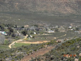 Closer view of Kromrivier farm and chalets