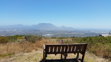 View from bench at top of Tygerberg Hill