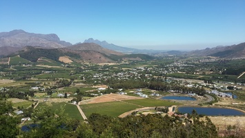 View over Franschhoek from the pass