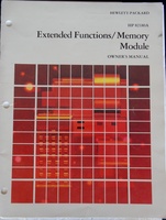HP41C Extended Function / Memory Module Owner's Manual